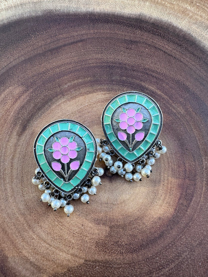 Colorful Hand-Painted Earrings